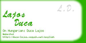 lajos duca business card